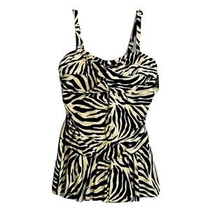 Lauren Ralph Lauren Womens 22W Skirted‎ Swim Dress Leopard Print NWT